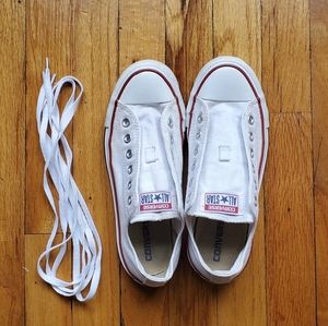 White Converse - Women's 7, Men's 5